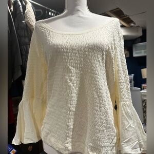 NWT Anthropologie blouse off white